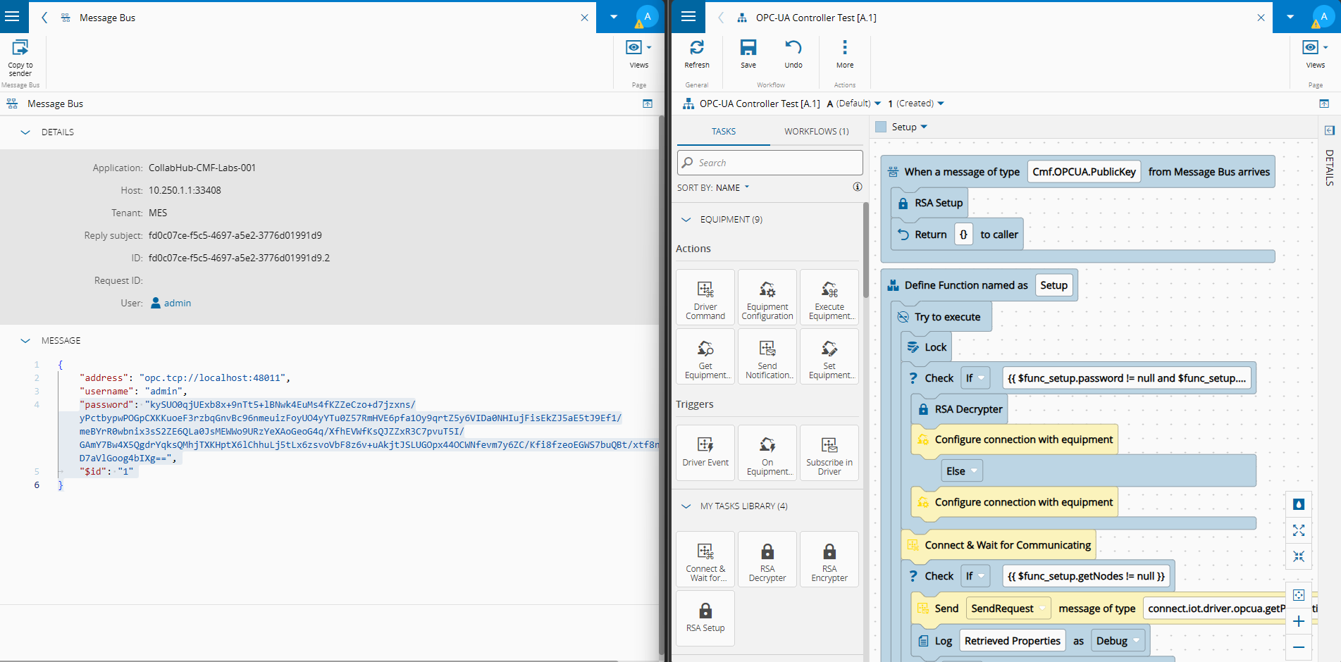 Building an RSA encryption flow with Connect IoT